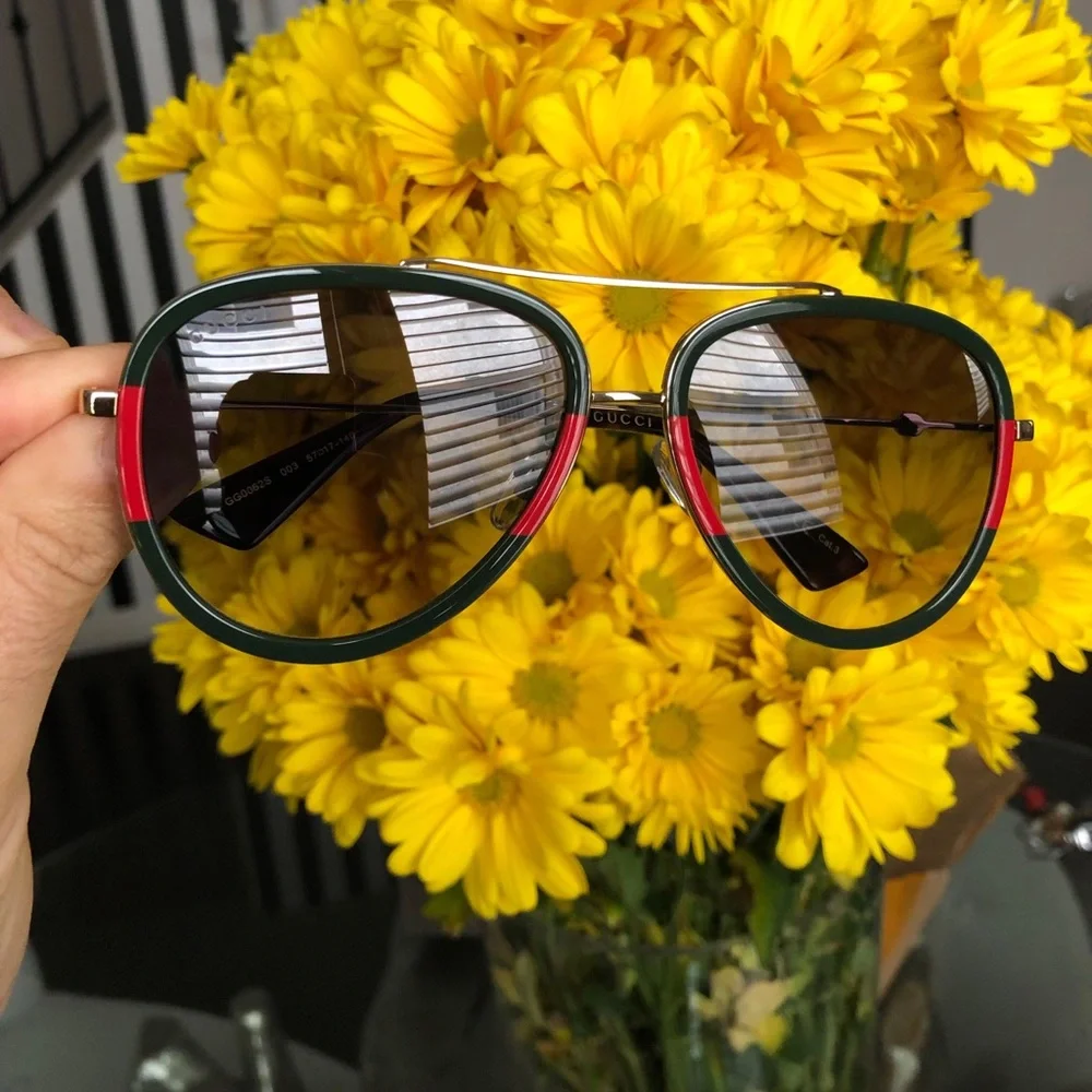 Authentic Gucci gg 0062 sunglasses aviator unisex
